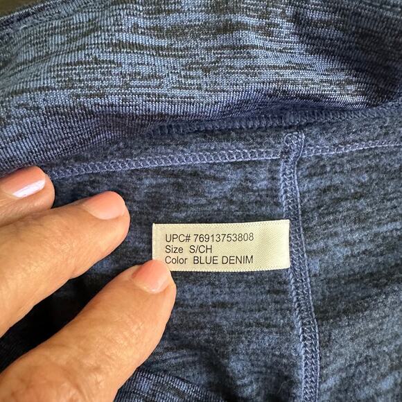 2/$30 ClimateRight by Cuddl Duds Plush High Rise Leggings Space Dye Blue #8432 - Picture 7 of 8